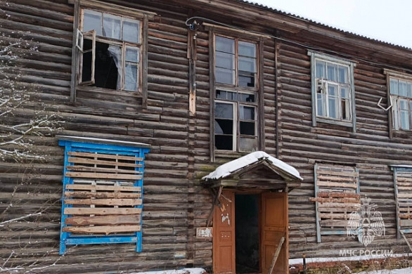 В Кинешемском районе загорелся расселенный дом